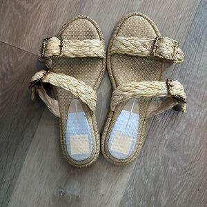 Dolcevita Braided Sandals in Cream